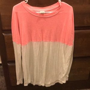 Pink and White Block Long Sleeve